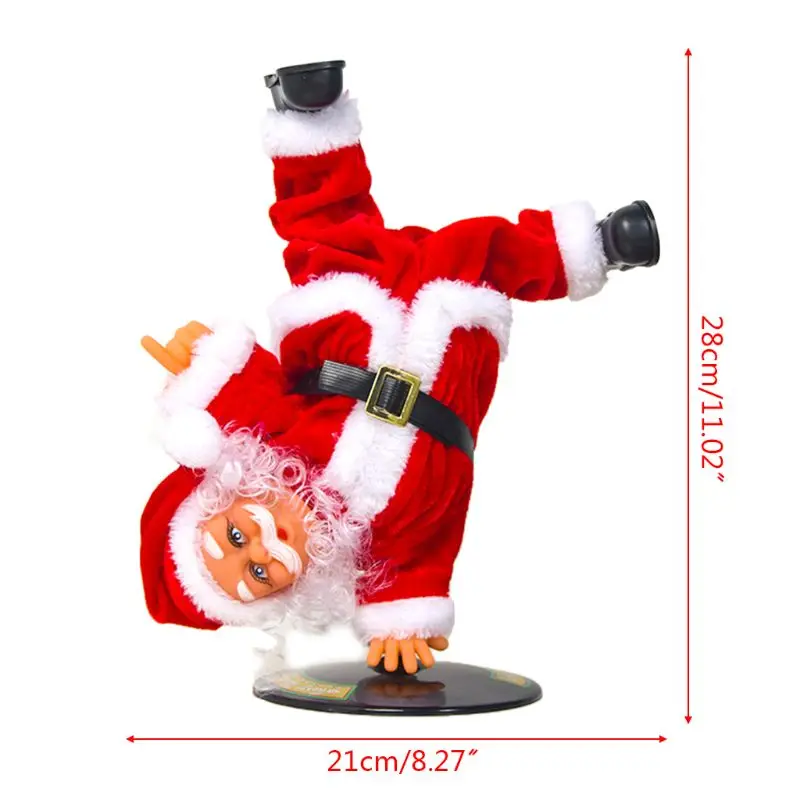 

Christmas Decorations Upside-down Street Dance Santa Claus Electric Music Toys for Children