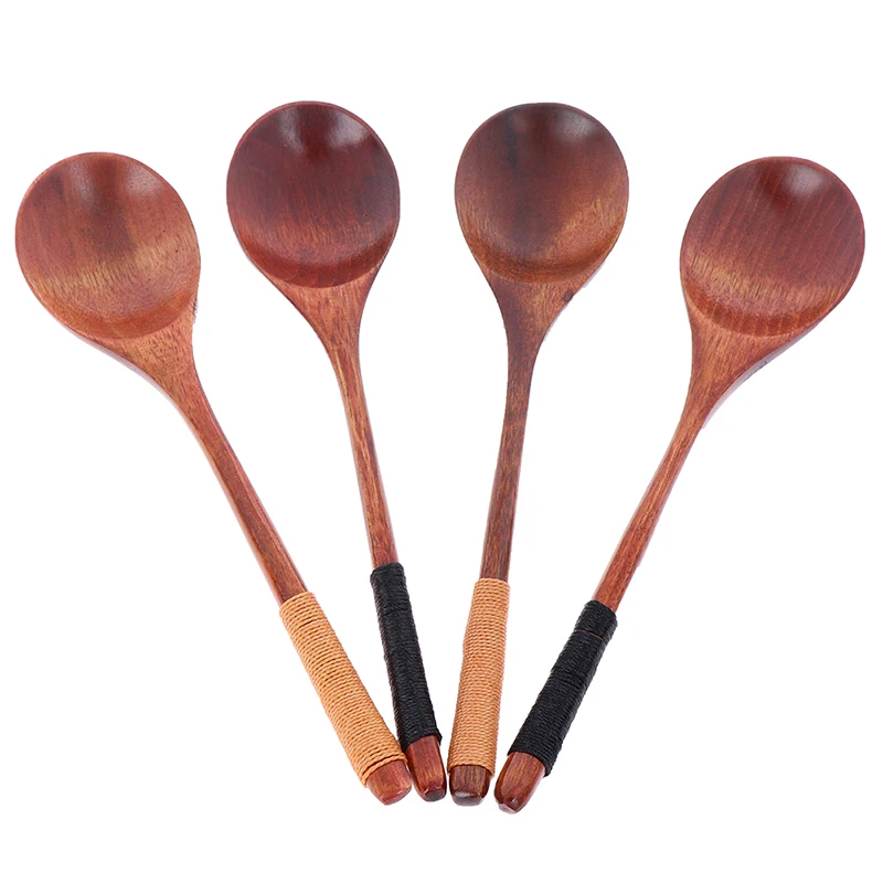 1pc Wooden Spoon Soup Teaspoon Kitchen Cooking Utensil Tool Creativa Bamboo Catering 16.5*4cm