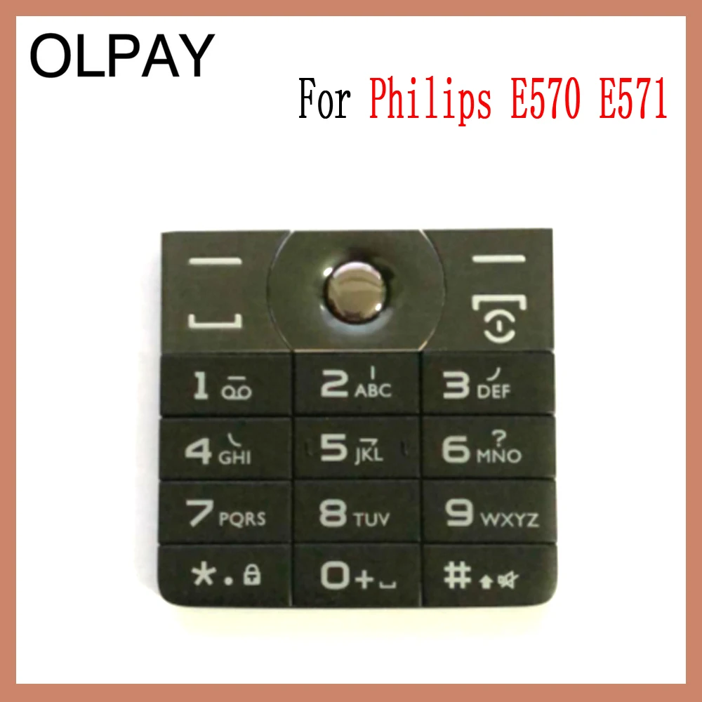 Для Philips E570 E571 CTE570 мобильный телефон клавиатура для Philips E570 E571 CTE570 мобильный телефон - Цвет: Черный