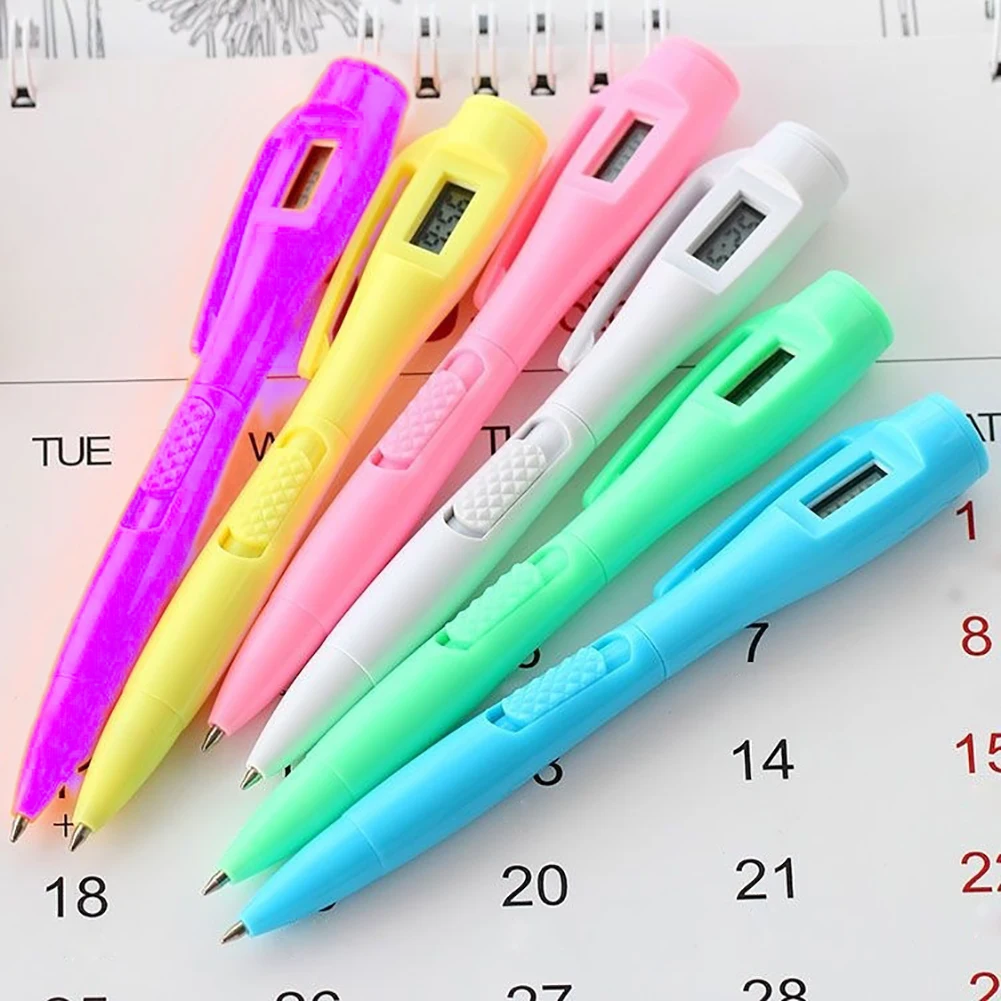Ручки для офиса, электронные цифровые часы шариковая ручка студенческий экзамен ручка школьные подарок