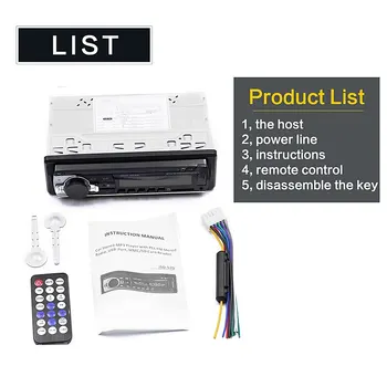 

Car Multimedia Player 12V In-dash 1 Bluetooth Autoradio MP3 Music Player Car Stereo Radio Input Receiver USB