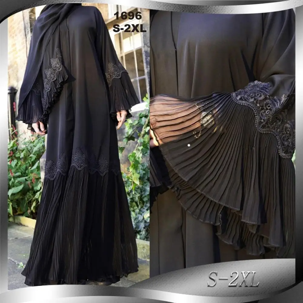 

Black kaftan long loose dress Muslim abayamurah abayas