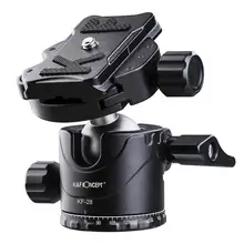 K&F Concept Metal Tripod Ball Head 360° Rotating Panoramic with 1/4 inch Quick Release Plate Bubble for Tripod Monopod Camera 21mm ultra slim metal panoramic panorama head quick release plate for arca swiss rrs kirk sunwayfoto camera tripod ball head