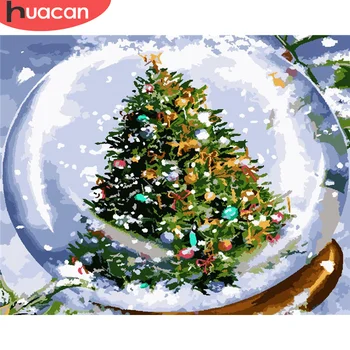 

HUACAN Paint By Number Tree Drawing On Canvas Gift DIY Pictures By Numbers Christmas Kits Hand Painted Painting Art Home Decor