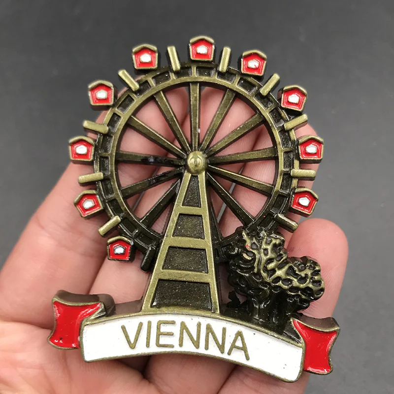Dubai UAE Belgium Vienna Refrigerator Paste Metal Magnetic 3d Landscape Paste Fridge Magnets Collection Gifts Home Decoration magnetic fridge magnets magnetic sticker magnetic fridge stickers