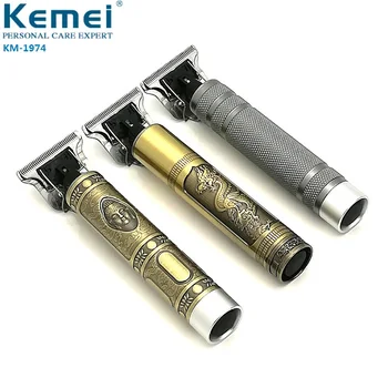 

Kemei Balding Cordless Hair Clipper 0 mm Male Carving Trimmer Bald Head Shaving Scraper Short Hairs Cutting Finishing Machine