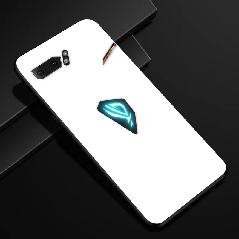 Чехол для Asus ROG Phone II, жесткое стекло для ПК, чехол для телефона, черный ТПУ, бампер для Asus ROG Phone2 ZS660KL Phone II 2, чехол