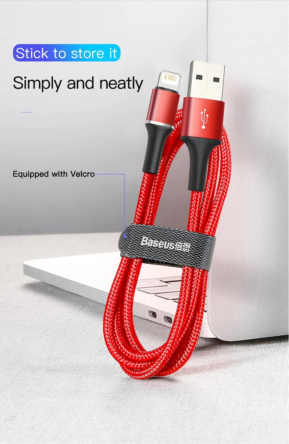Baseus LED USB Cable For iPhone 13 12 11 Pro Xs Max X Xr 8 7 6 Fast Charging Charger Mobile Phone Data Cable For iPad Wire Cord phone charger cord