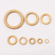 Необработанные деревянные кольца и деревянные бусины для ремесла, макраме ремесло, Кольцо Кулон и ювелирных изделий соединители