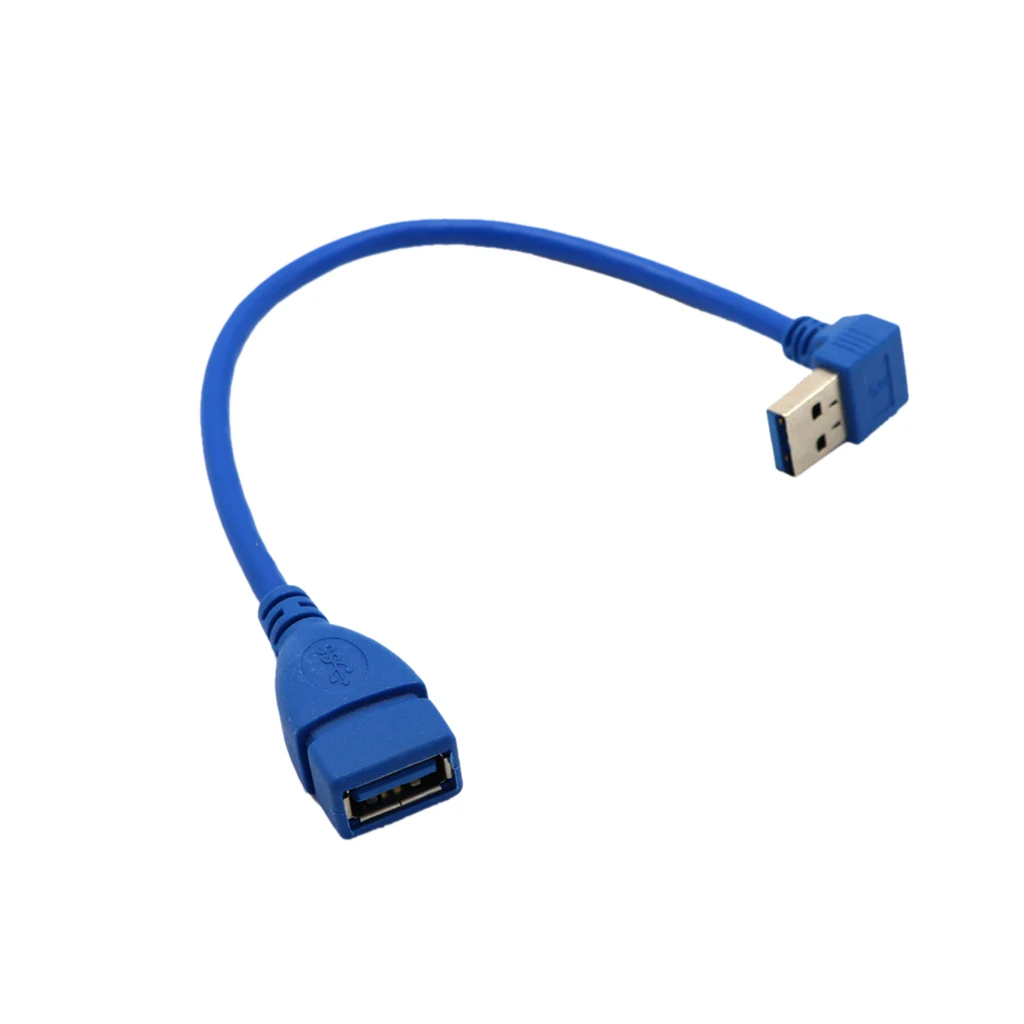 USB3.0 Type-A Male Down Angled To USB 3.0 A Female Extension Cable Cord