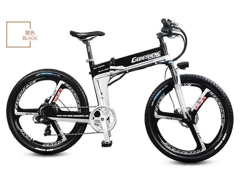 black MYATU литиевая батарея электрический велосипед Ebike Скрытая 400 Вт высокоскоростной двигатель Abs тормоз складной горный велосипед несет электрическую - Цвет: black