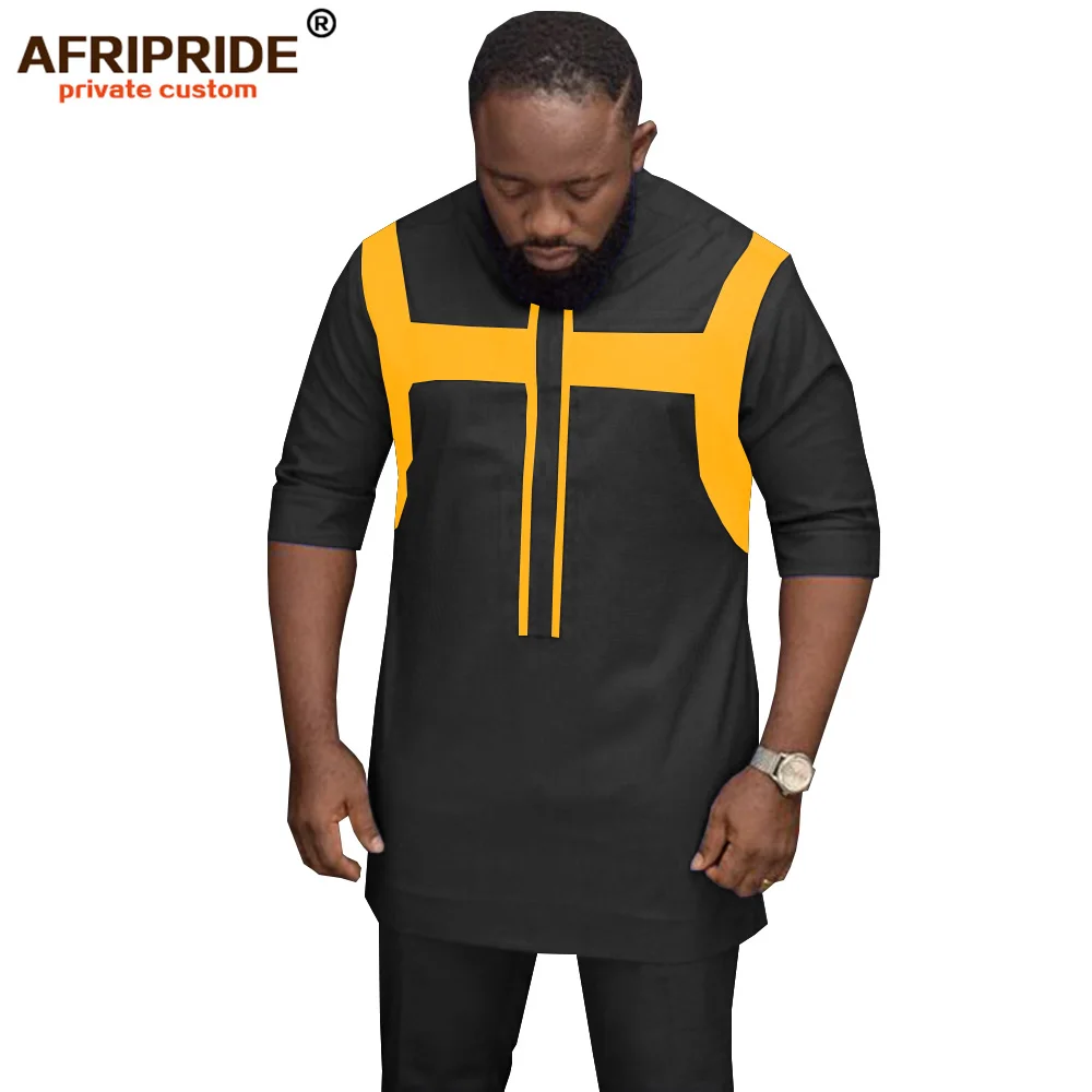 Африканская мужская одежда dashiki наряд женские рубашки с цветочным принтом+ брюки из Анкары комплект из 2 предметов повседневные спортивные костюмы Trial AFRIPRIDE A1916005