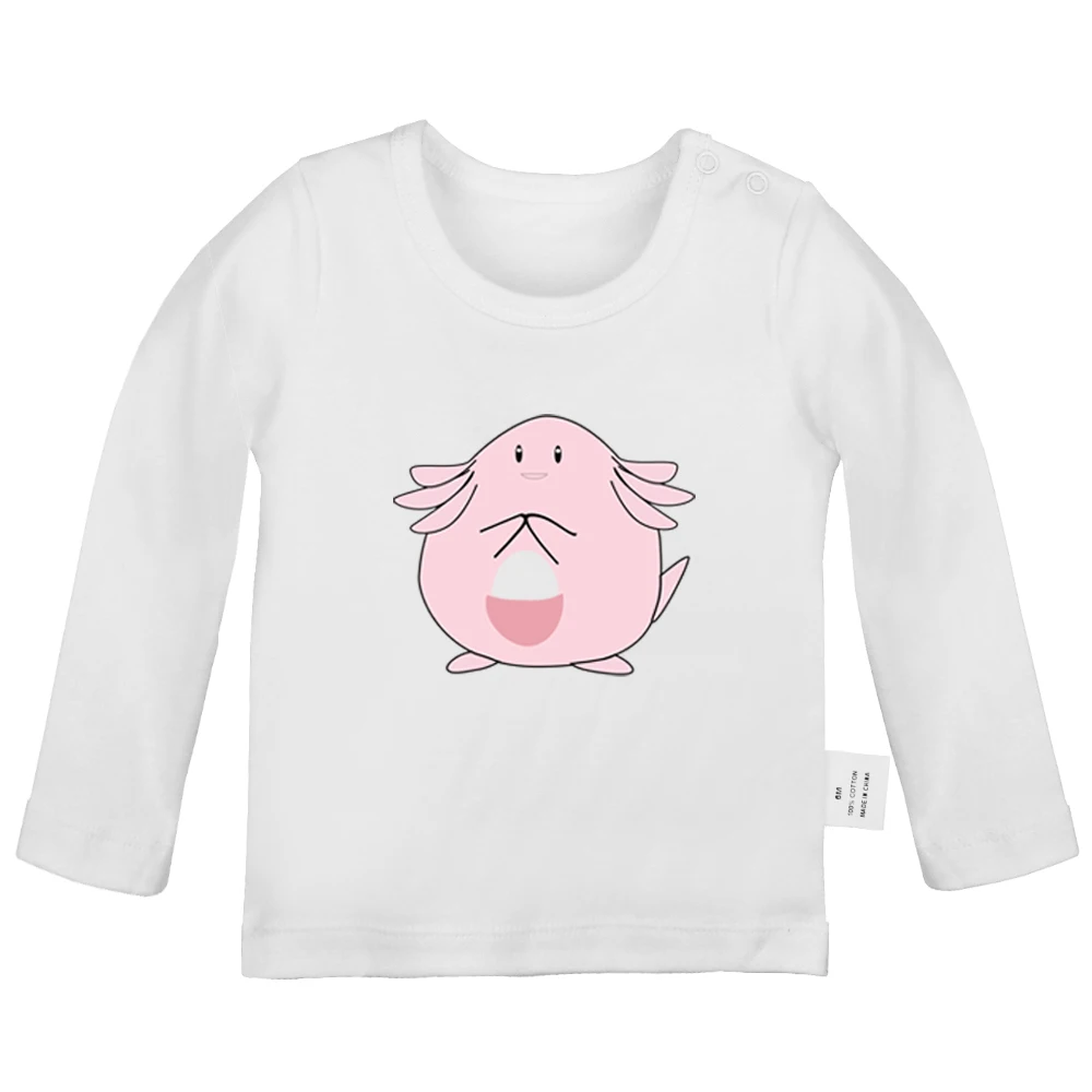 Pokemon Togepi Jigglypuff Chansey Ditto Gengar Lickitung; футболки для новорожденных; однотонные футболки с длинными рукавами для малышей
