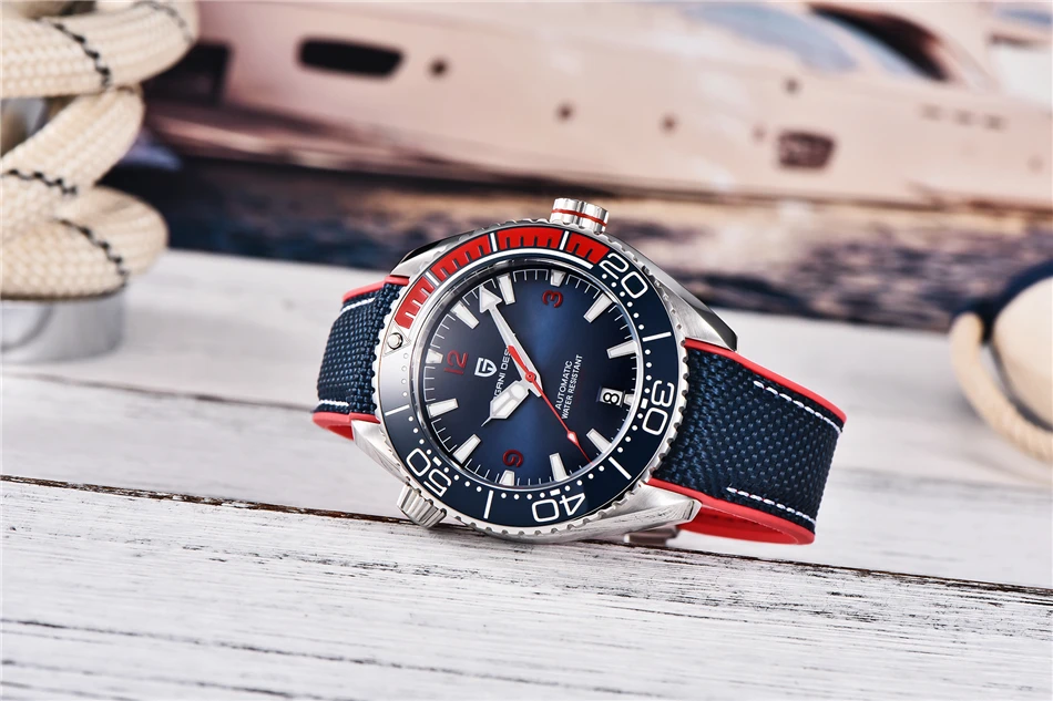 PAGANI DESIGN Men's Automatic Mechanical Watch Ceramic Bezel 100M Waterproof NH35A Movement Luxury Sapphire Glass Watch for Men
