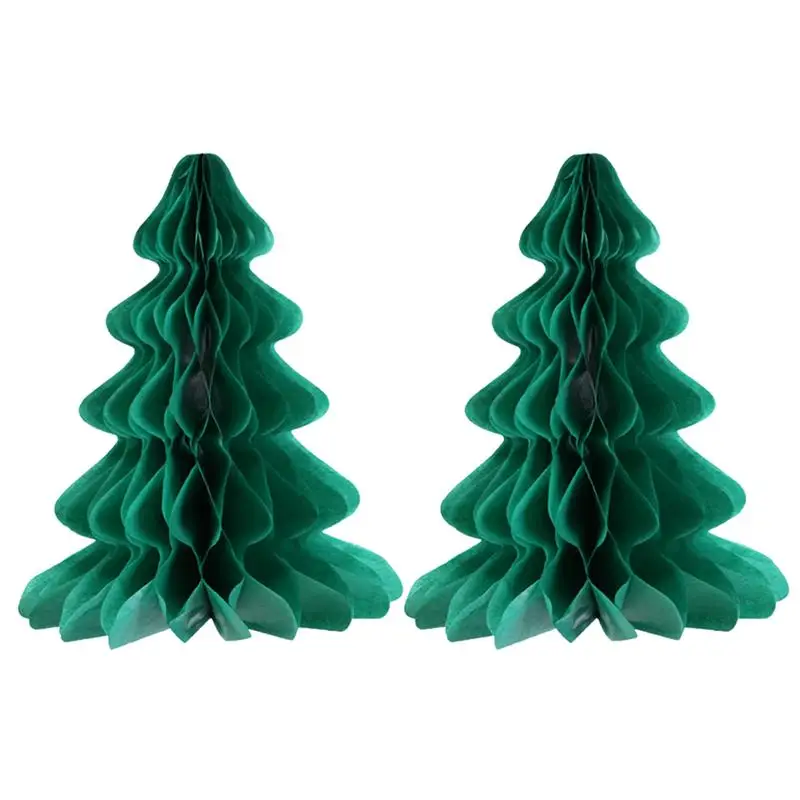 

2pcs Paper Christmas Tree Cute Paper Table Decoration for Holiday Party