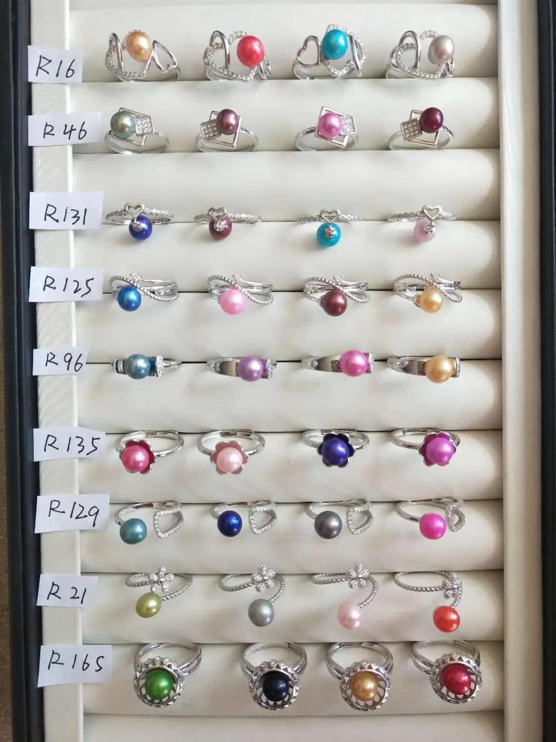 

20 sterling rings and 80 cages for Gaby