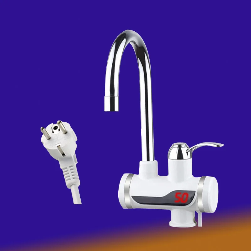 

Newest Tankless Instantaneous Faucet Water Heater Instant Water Heater Tap Kitchen Hot Water Crane Led Digital Eu Plug