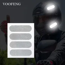 VOOFENG-pegatina reflectante para casco de alta intensidad, pegatina de advertencia para mascotas, seguridad vial