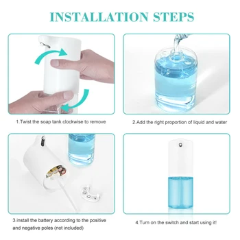 

320ML Automatic Infrared Sensor Soap Dispenser Touchless Stand Foam Washer Hand Soap Dispenser Automatic Soap Dispenser