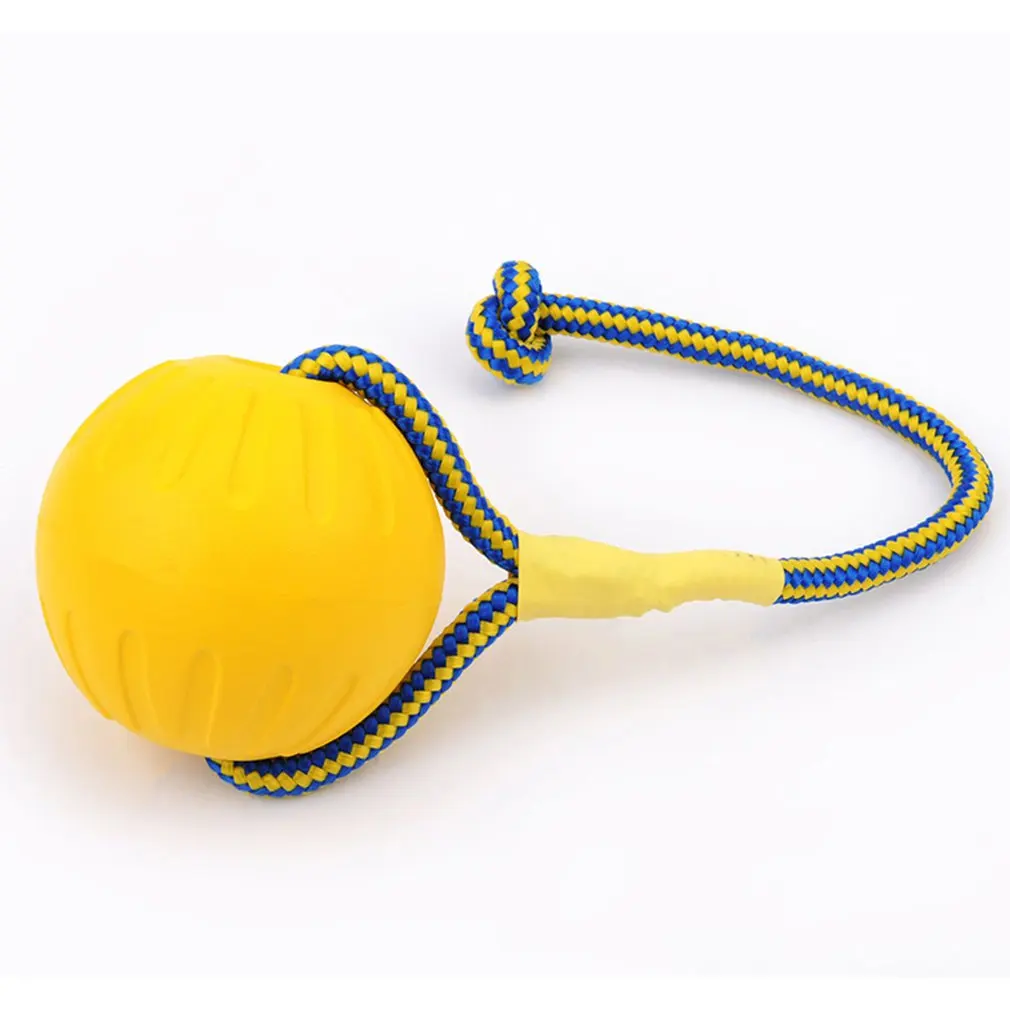 Safe And Durable Eva Pet Ball Training Toy Dog Wearing A Rope Solid Bouncy Ball Training Dog Training Dog Pet Throwing Ball
