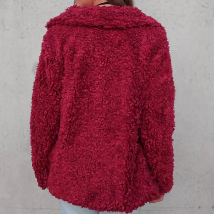 Pop 1 шт. женское пальто с длинным рукавом, плотное, с отворотом, одноцветное, теплое, модное, для зимы, Pop 88