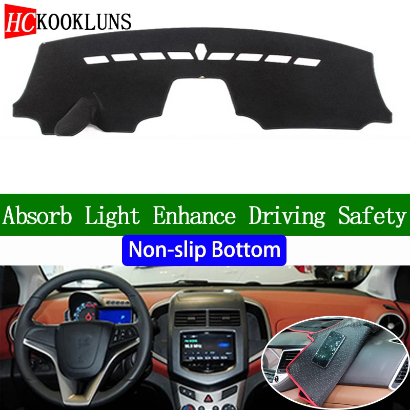 Для Chevrolet Aveo Sonic 2012 2013 2014-2016 нескользящая Нижняя панель для приборной панели