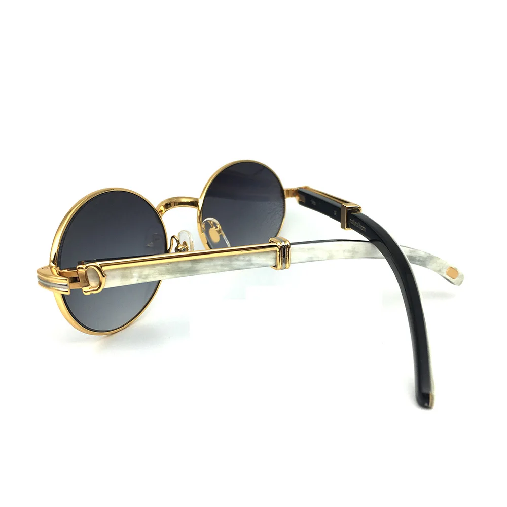 

White Black Buffalo Horn Carter Glasses Frame Oval Sunglasses Men Brand Designer Sunglass for Men Optical Eyeware Eyeglasses