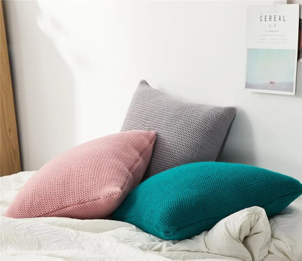 

Fish scale knitting decorative pillow and sofa Pillowcase