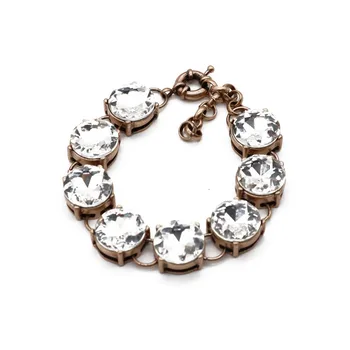 

Crystal Glass Stones Vintage Bracelet Alloy Modern Female