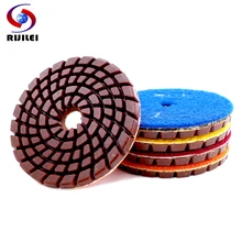 4PCS 4inch Copper Bond Diamond polishing pads Wet Abrasive Restoration Grinding Pad Granite Marble Concrete Floor Cutting pad