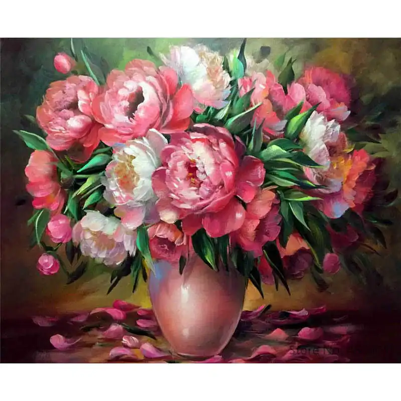 

Painting By Numbers Frameworks Coloring By Numbers Home Decor Pictures Flowers Vase Decorations RSB8404