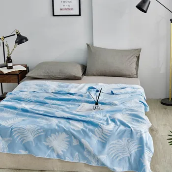 

Summer Jacquard Towel Quilt Cotton Blanket 2 Layer Gauze Cartoon Bedspread Double Queen Bed Thin Comforter Bedding Bed Cover