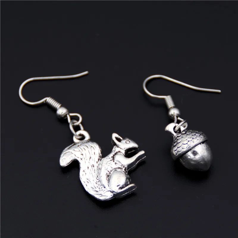 1pair Acorn Squirrel Dangle Drop Earrings Handmade DIY Animal Jewelry For Women E800 | Украшения и аксессуары