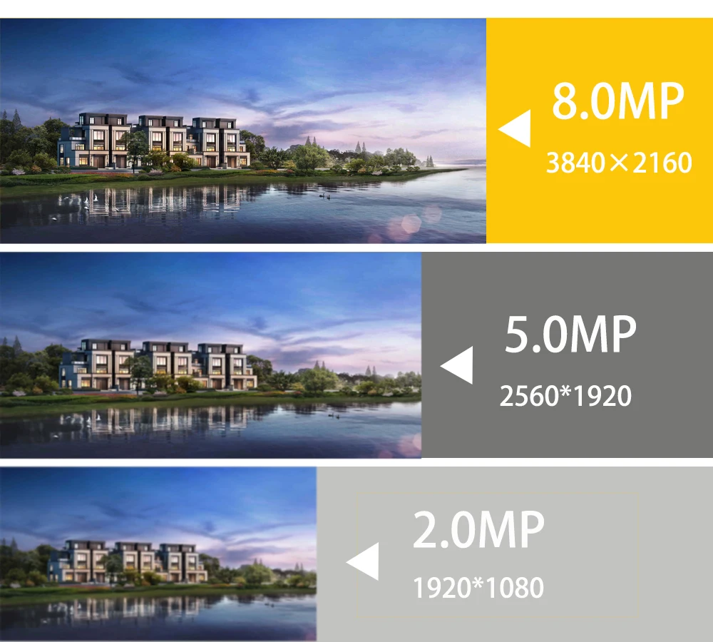 SIMICAM 4K POE Security Camera System 8MP H.265 IP Audio Human detection Color Full Night Vision IP67 Weatherproof Metal NVR Kit