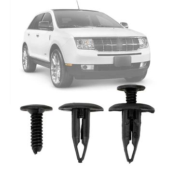 

LEEPEE 50Pcs/set Fit for Ford Fender Liner Retainer Rivet Door Panel Vehicle Car Bumper Clips Interior Accessories Auto Fastener