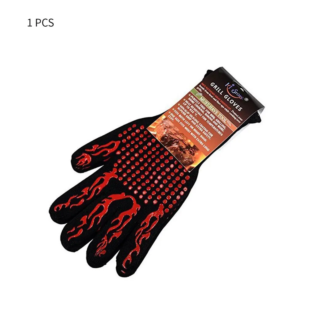

1pcs Microwave Oven Gloves High Temperature Resistance Non-slip Oven Mitts Heat Insulation Kitchen Cooking Grilling Gloves