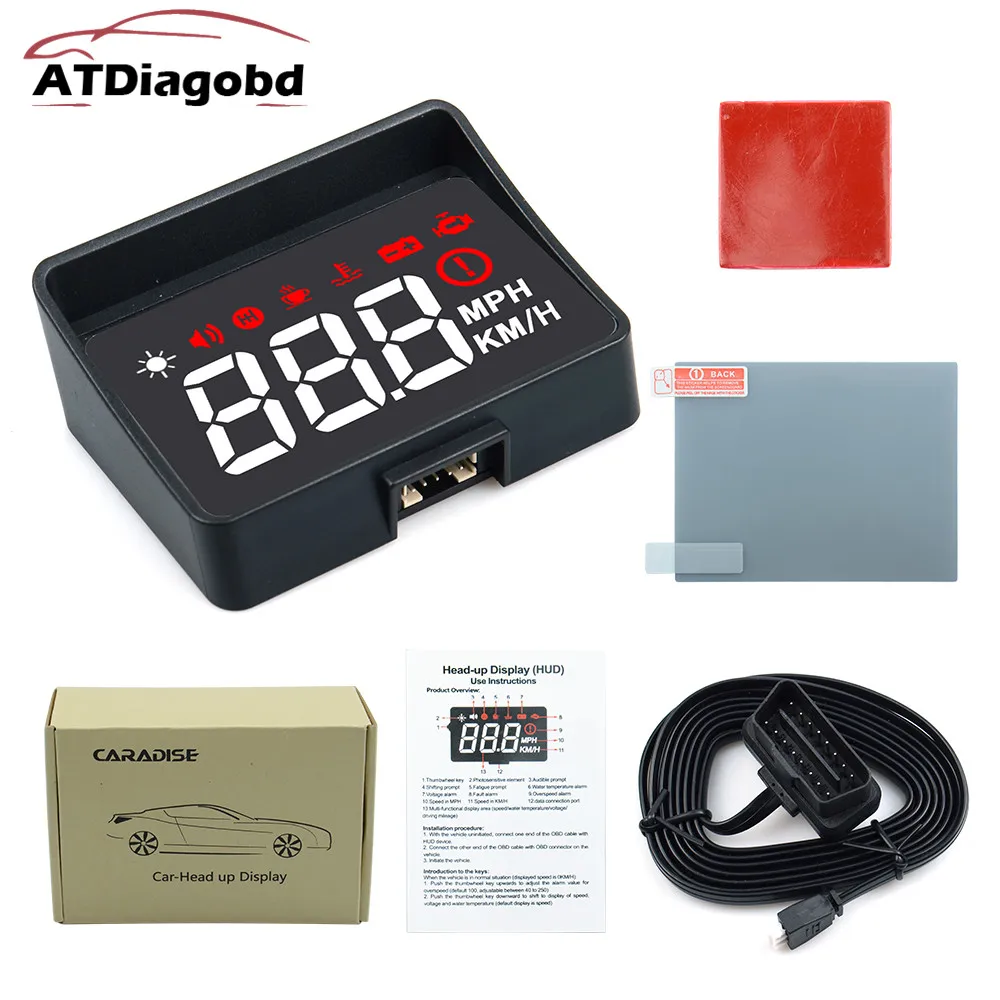 2020 Новый A100S автомобильный проекционный дисплей OBD2 EUOBD Предупреждение о
