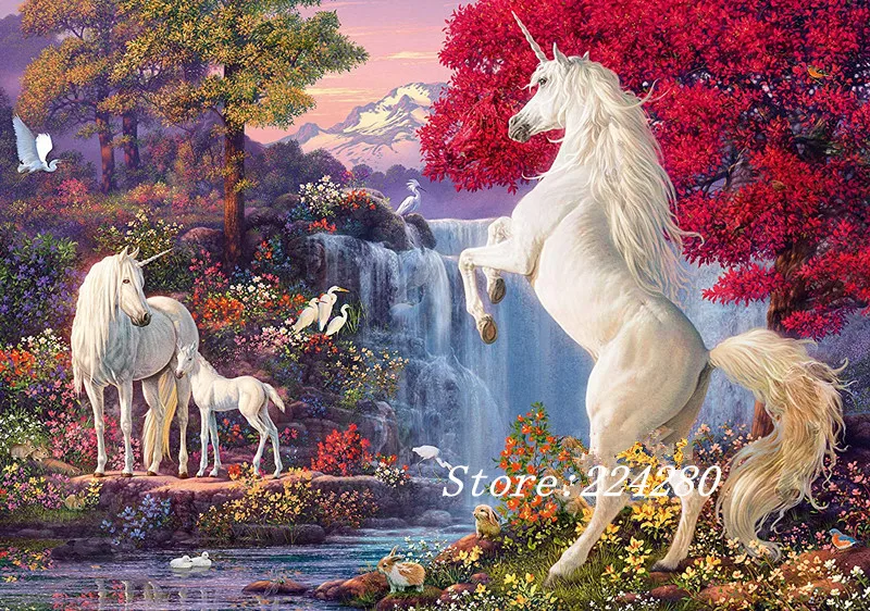 

Unicorn Animal Needlework, Cross stitch kits DMC Stylish for Embroidery,Patterns 14CT DIY Handmade