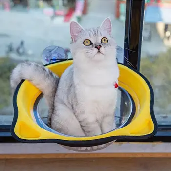 

Cat Window Bed Hammock Window Mounted Cat Perch for Small Indoor 95AA