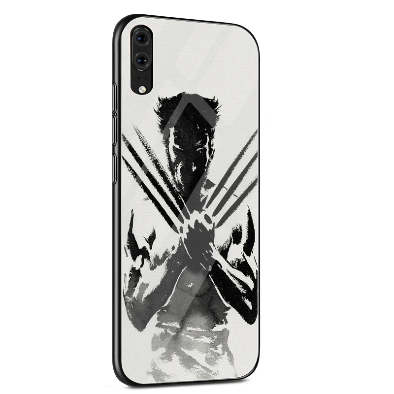 Стеклянный чехол для huawei P30 P20 P10 Y9 Y6 mate 20 Pro Lite P Smart Honor 7A 8X9 10 Cover Wolverine