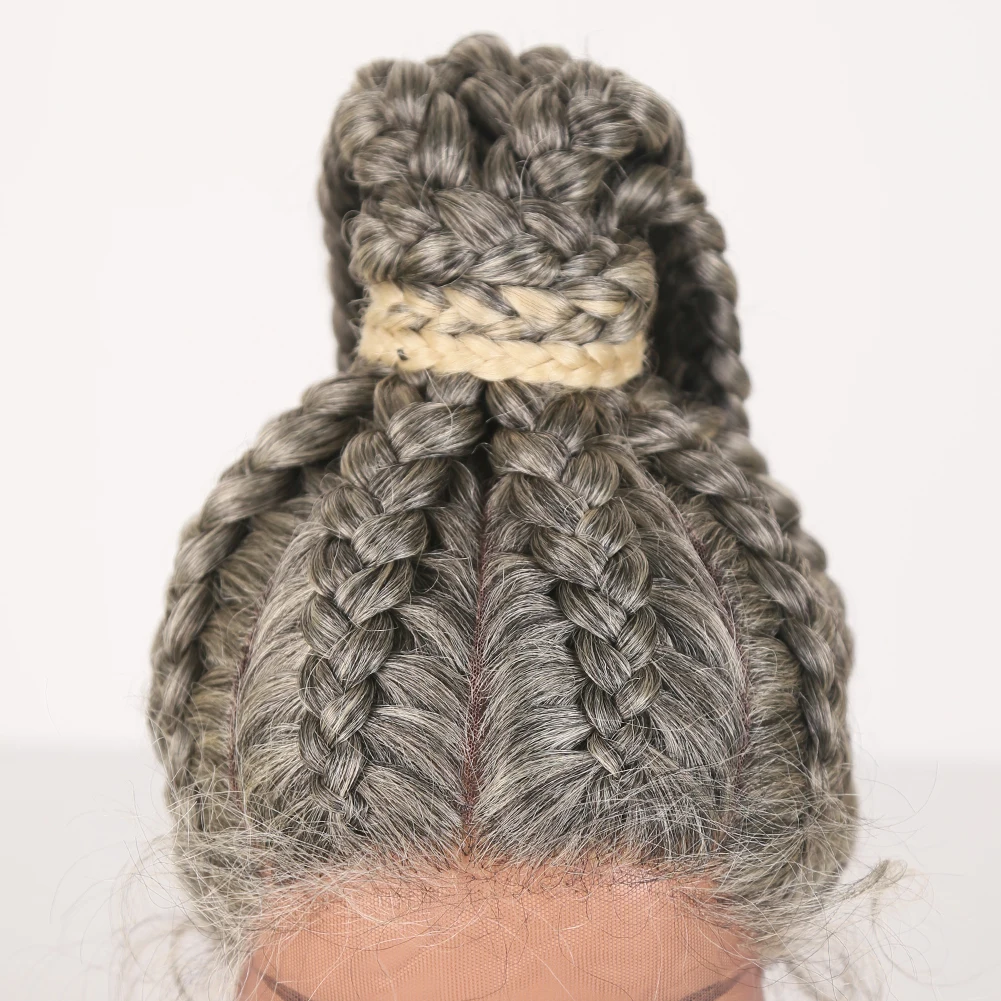 Braided Box Braids Wig Synthetic Lace Wigs for Women Long Hair Braids Wig High Temperature Fiber Cosplay Wigs Heat Resistant