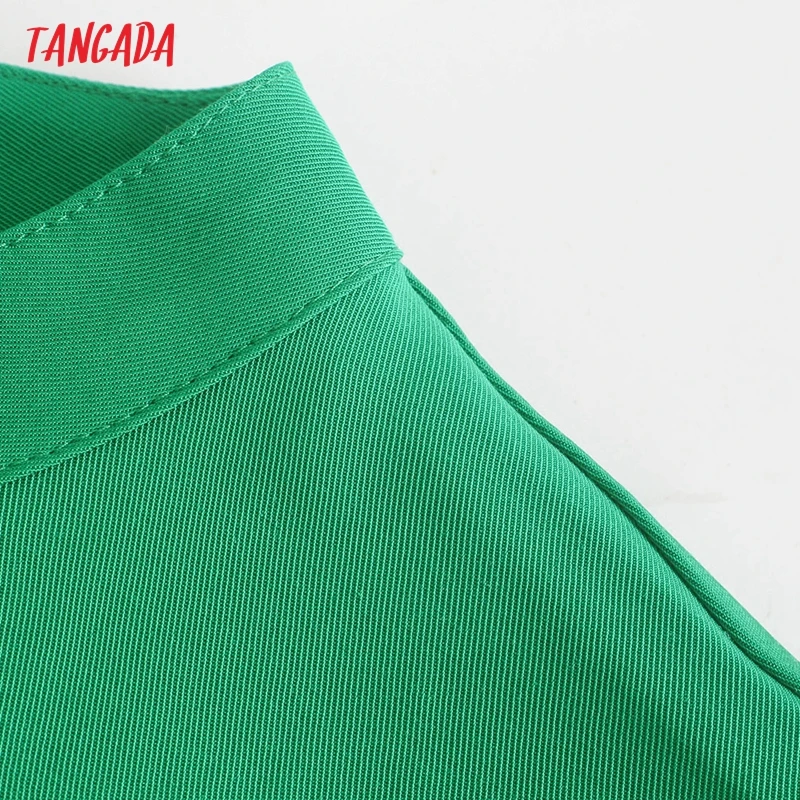 jogger pants Tangada Fashion Women Green Casual Long Pants Trousers Vintage Style High Street Lady Pants Pantalon 5Z68 capri jeans