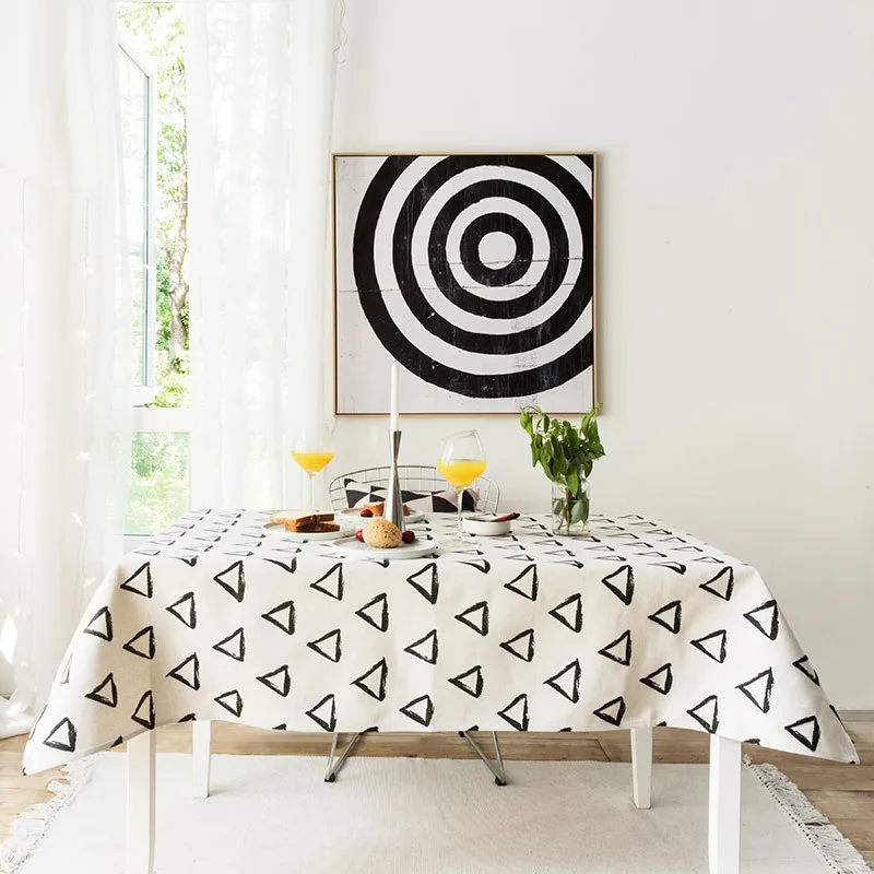 Plain colour tablecloth simple Japanese dining table covers thick dressing table cloth home