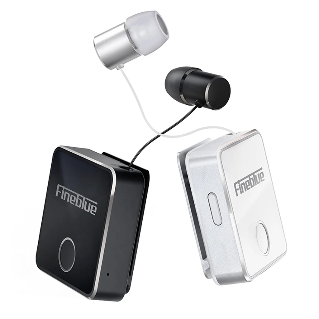 FineBlue F1 Wireless Bluetooth BT 5.0 Headset handsfree Earphone Headphone vibrating Alert Wear Clip Earphone for Smartphone