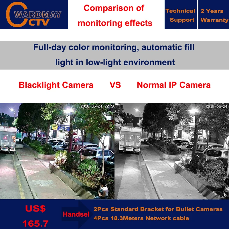 CCTV полноцветная дневная и Ночная 4chs 1080P Blacklight ip-камера безопасности Poe NVR системы