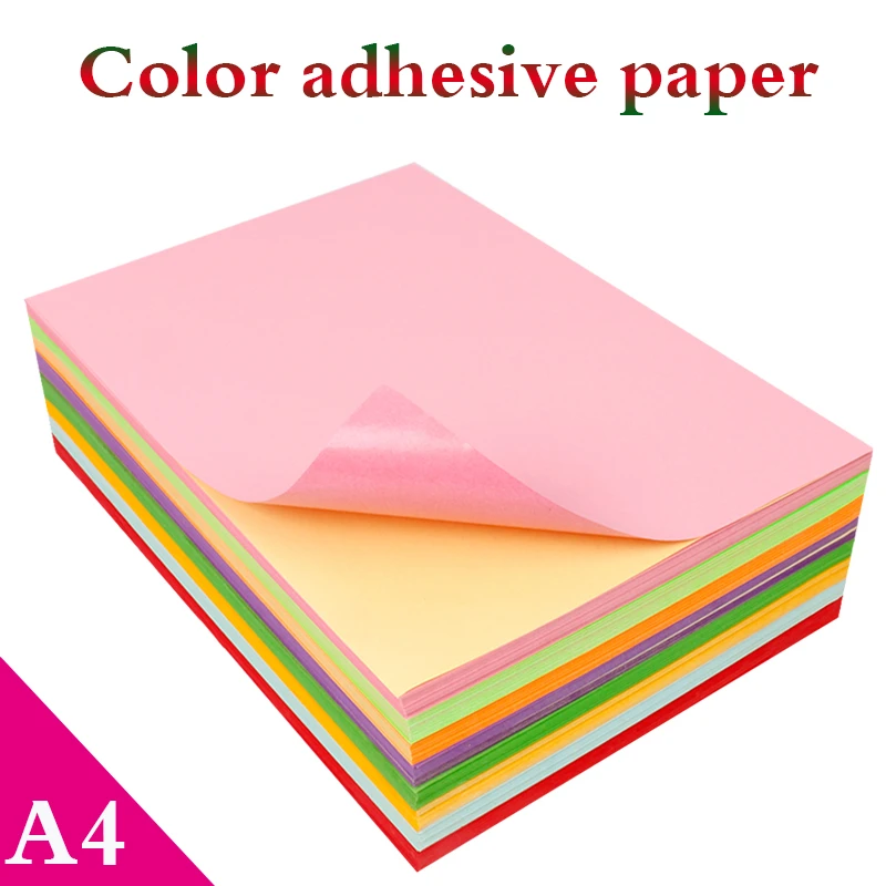 Induceren Duplicatie Rijpen A4 Kleur Zelfklevend Papier 50 Stuks Kleurrijke Zelfklevende Afdrukken  Matte Papier Rood Geel Blauw Groen Label Voor Laser inkjet Printers|null| -  AliExpress