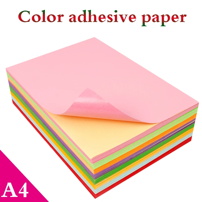 Tanio A4 kolor papier samoprzylepny 50 sztuk kolorowe samoprzylepne drukowanie