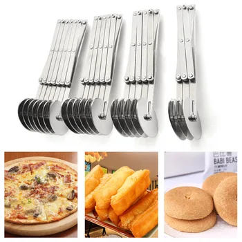 

Multi Wheel Stainless Steel Cutter Dough Lattice Pizza Bread Cutting Tool GQ