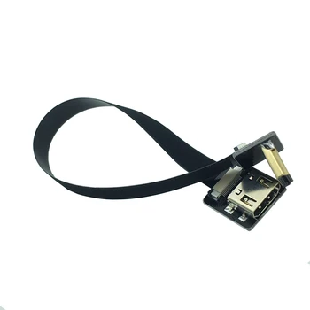 

Elbow FPV aerial cable PTZ FPV dedicated HDMI A-A standard HDM male to female downward bend male soft cable