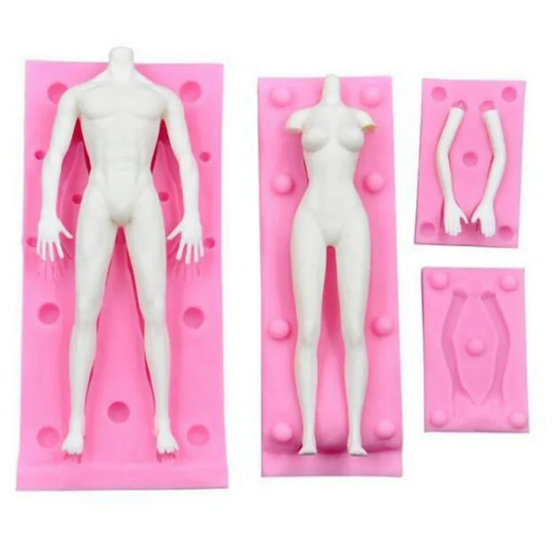 

3D Men & Women Body Silicone Molds Fondant Cake Soap Ice Cube Pastry Candy Molds DIY Cake Decoration Tools Gift Handmade